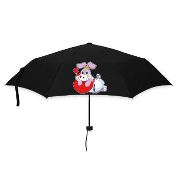 Mariage Rabbit Bride Heart - Parapluie standard - noir - Devant