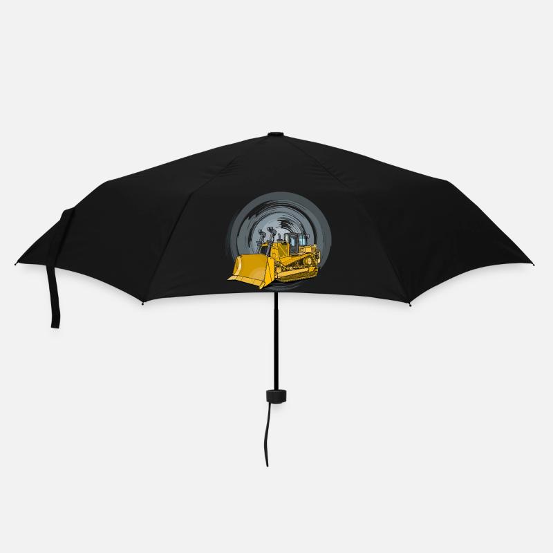 Bulldozer, Planierraupe, Kettenräumer - Regenschirm (klein) - Schwarz