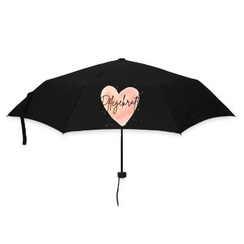 Pflegekraft Herz – Aquarell Liebe Pflege Schön - Regenschirm (klein) - Schwarz - Vorne