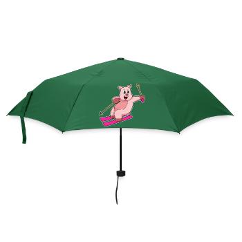 Pig Skier Ski - Parapluie standard - vert bouteille - Devant