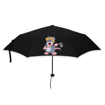 Maus Landwirt Hacke Bauernhof - Umbrella (small) - black - Front