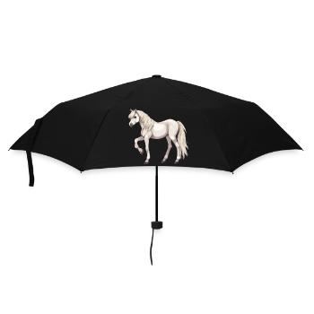 White Horse - Umbrella (small) - black - Front