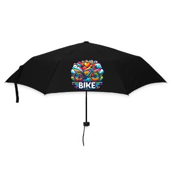 Ich liebe mein Fahrrad Love My Bike für Radfahrer - Regenschirm (klein) - Schwarz - Vorne