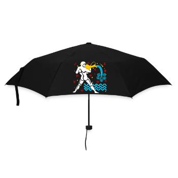 Aquarius-Farbe - Regenschirm (klein) - Schwarz - Vorne