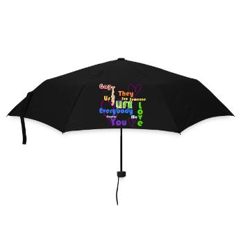 LGBTQ Life Love Colorful - Umbrella (small) - black - Front