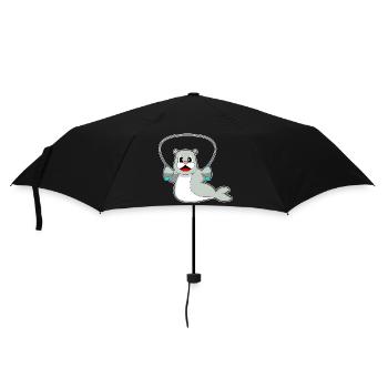 Fitness à la corde à sauter sur la corde du phoque - Parapluie standard - noir - Devant