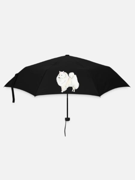 Japanese Spitz Dog Sticker - Umbrella (small) - black
