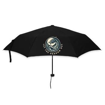 Lass den Drachen raus - Regenschirm (klein) - Schwarz - Vorne