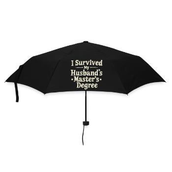 J’AI SURVÉCU À LA MAÎTRISE DE MON MARI - Parapluie standard - noir - Devant
