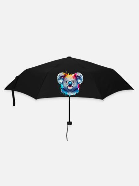 Koala - Regenschirm (klein) - Schwarz
