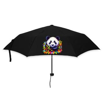 Panda - Regenschirm (klein) - Schwarz - Vorne