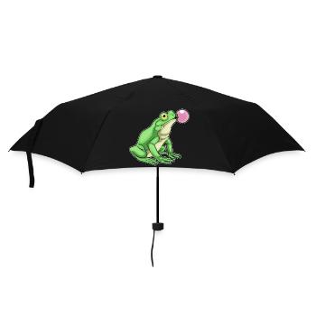 Frosch Kaugummi - Regenschirm (klein) - Schwarz - Vorne