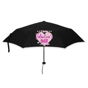 I hate valentine`s day - Regenschirm (klein) - Schwarz - Vorne