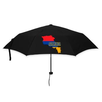 Armenia Flag, Armenia Flag Map, Armenia Flag - Umbrella (small) - black - Front