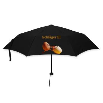 Racket Egg – Bataille d’œufs amusante - Parapluie standard - noir - Devant