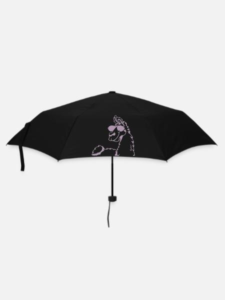 Cool Llama Alpaca Sunglasses Silhouette - Umbrella (small) - black