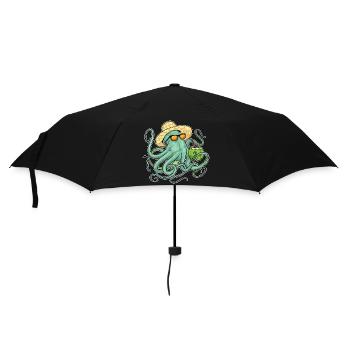 Octopus Beach Coconut Été - Parapluie standard - noir - Devant