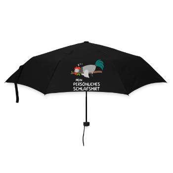 Personal sleep shirt gift rooster chicken chickens - Umbrella (small) - black - Front