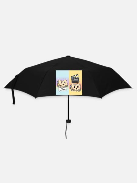 Book vs. Film – Funny Literature Motif - Umbrella (small) - black