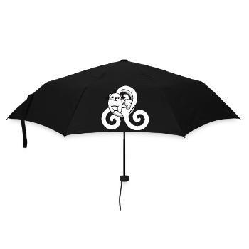 Brittany Breton Hermine – Breizh Symbol Triskel - Umbrella (small) - black - Front