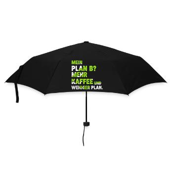 More coffee instead of plan B - Umbrella (small) - black - Front