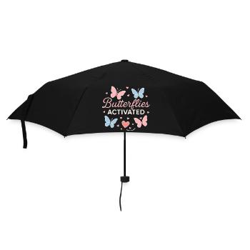 Butterflies Activated Love Design - Regenschirm (klein) - Schwarz - Vorne