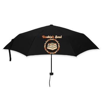 Bookish Soul - Regenschirm (klein) - Schwarz - Vorne
