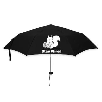 Stay Wired Eichhörnchen - Regenschirm (klein) - Schwarz - Vorne