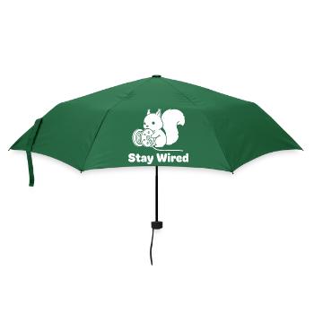 Stay Wired Squirrel - Umbrella (small) - bottlegreen - Front