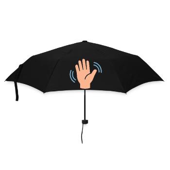 Waving Hand Icon Graphic - Umbrella (small) - black - Front