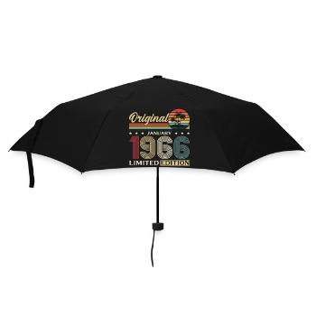 50e anniversaire Original janvier Né en 1966 - Parapluie standard - noir - Devant