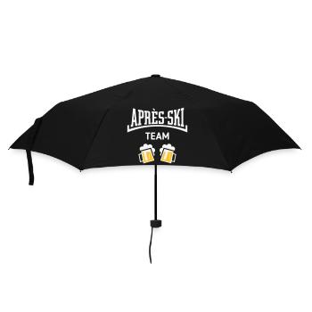Après-Ski Team (Bier Apres Ski Konkav / NEG 2C) - Regenschirm (klein) - Schwarz - Vorne