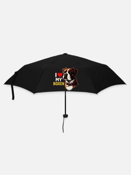 I love my boxer - Umbrella (small) - black