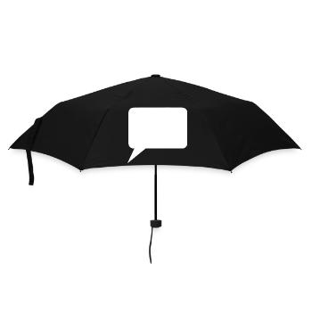 Sprechblase Comic selbst gestalten personalisieren - Regenschirm (klein) - Schwarz - Vorne