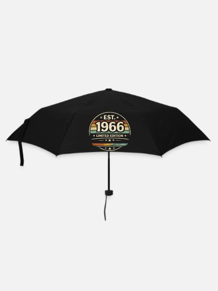 1966 Limited Edition Vintage Birthday - Umbrella (small) - black