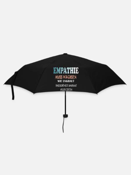 Empathie Muss Wachsen wie Unkraut - Regenschirm (klein) - Schwarz