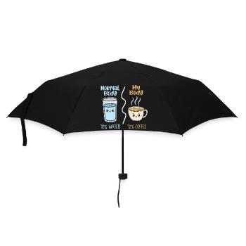 Coffee vs water 72% - Umbrella (small) - black - Front