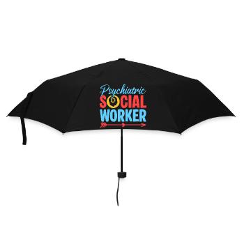 Travail social psychiatrique Quota pour travailleurs sociaux - Parapluie standard - noir - Devant
