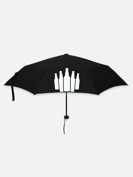 bierflaschen - Regenschirm (klein) - Schwarz