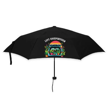 Funny gardening fun mothers - Umbrella (small) - black - Front