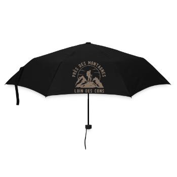 Randonneur au Sommet — Badge Montagne - Parapluie standard - noir - Devant