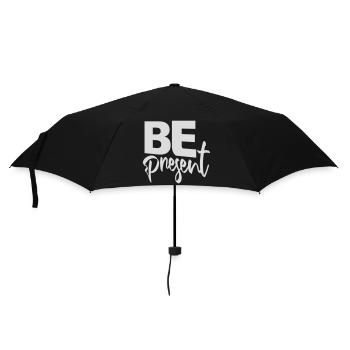 Soyez présent en ce moment, ici et maintenant Texte de citation - Parapluie standard - noir - Devant
