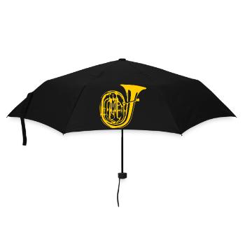Tuba Blasmusik Geschenk Bläser  - Regenschirm (klein) - Schwarz - Vorne