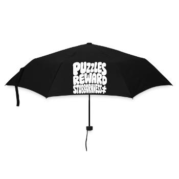 Puzzlehumor – Puzzles Reward Stubbornness - Regenschirm (klein) - Schwarz - Vorne