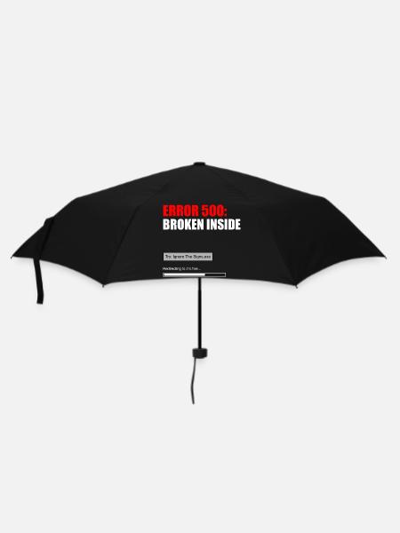 FEHLER 500 — INNEN GEBROCHEN - Regenschirm (klein) - Schwarz