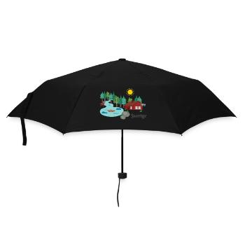 Sverige Schweden - Regenschirm (klein) - Schwarz - Vorne