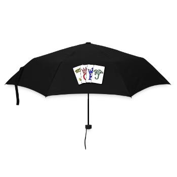 Jeu de cartes / Kartenblatt - Parapluie standard - noir - Devant