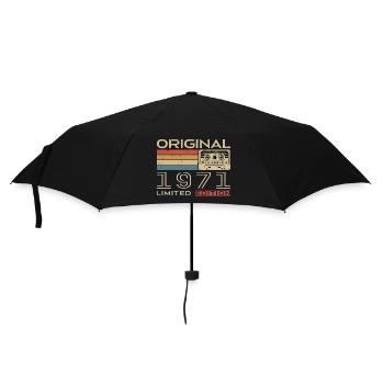 1971 Retro 1971 Birthday Gift - Vintage 1971 - Umbrella (small) - black - Front