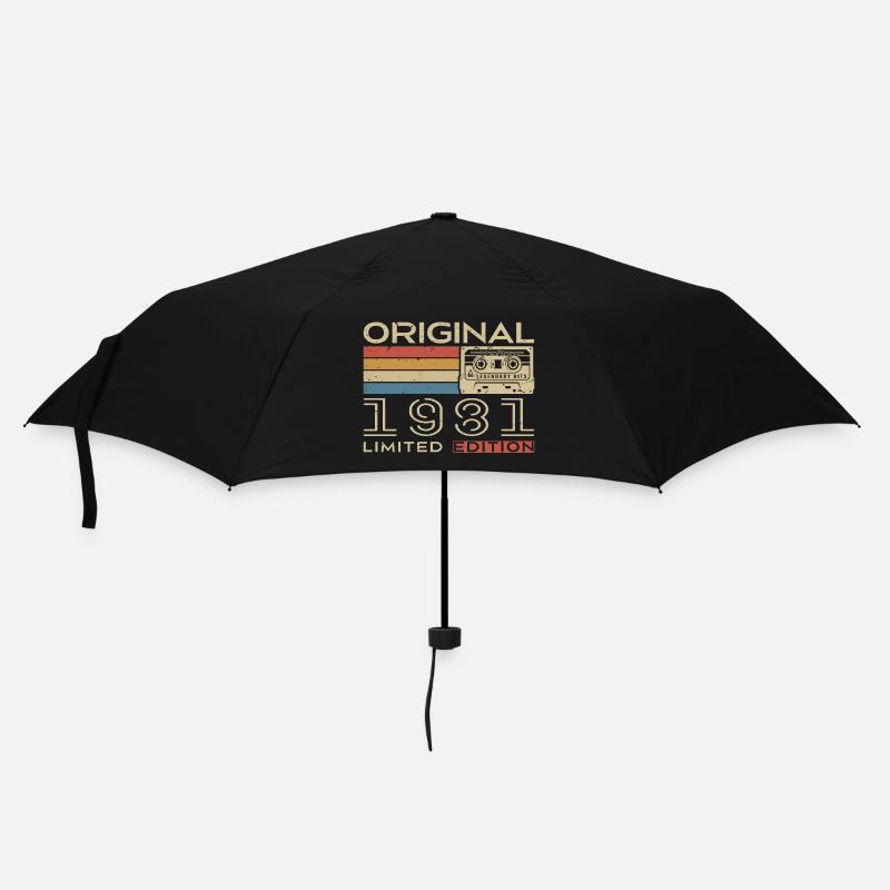 1981 Retro 1981 Geburtstagsgeschenk - Jahrgang 1981 - Regenschirm (klein) - Schwarz