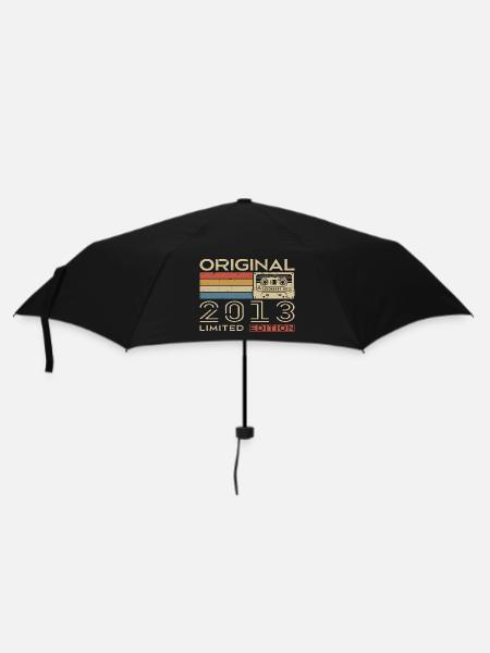 Retro 2013 Geburtstagsgeschenk 2013 - Jahrgang 2013 - Regenschirm (klein) - Schwarz